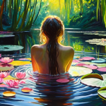**Prompt 1: Emotional Immersion in Impressionism**
    A figure, indistinct and surrounded by a swirling vortex of vibrant, luminous colors and soft, broken brushstrokes, suggesting a Monet-like water lily scene. The light feels palpable, flowing through and around the figure, evoking a profound, almost overwhelming sense of peace and deep emotional resonance, blurring the line between viewer and artwork. Emphasize the *sensation* of light and color rather than perfect realism, creating a feeling of being completely carried away.